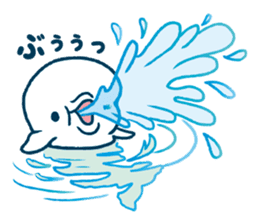 Short white dolphin. sticker #11618343