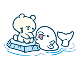 Short white dolphin. sticker #11618344