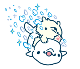 Short white dolphin. sticker #11618345