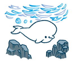 Short white dolphin. sticker #11618348