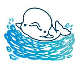 Short white dolphin. sticker #11618349