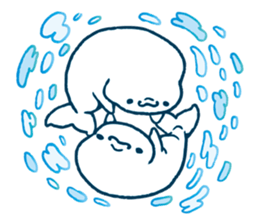 Short white dolphin. sticker #11618350