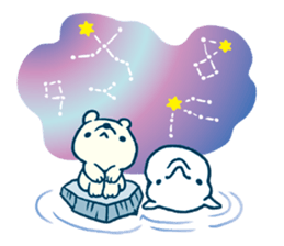 Short white dolphin. sticker #11618352