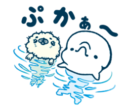 Short white dolphin. sticker #11618353