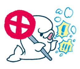 Short white dolphin. sticker #11618358