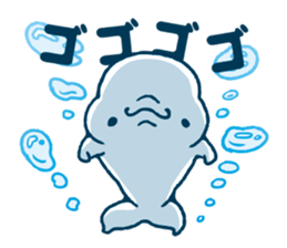 Short white dolphin. sticker #11618359
