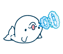 Short white dolphin. sticker #11618360