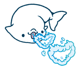 Short white dolphin. sticker #11618361