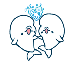 Short white dolphin. sticker #11618362