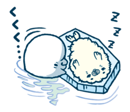 Short white dolphin. sticker #11618365