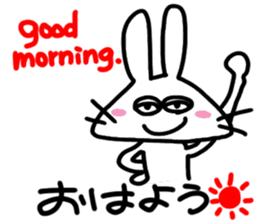 Reaction of a cute rabbit. sticker #11618888