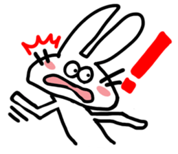 Reaction of a cute rabbit. sticker #11618889