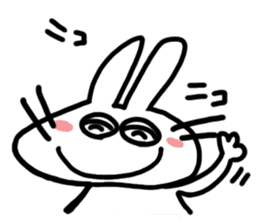 Reaction of a cute rabbit. sticker #11618890