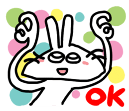 Reaction of a cute rabbit. sticker #11618891
