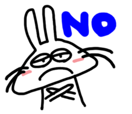 Reaction of a cute rabbit. sticker #11618892