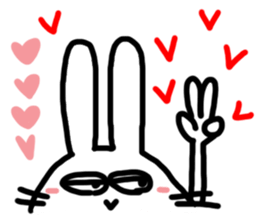Reaction of a cute rabbit. sticker #11618893