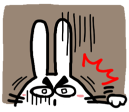 Reaction of a cute rabbit. sticker #11618894
