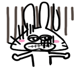 Reaction of a cute rabbit. sticker #11618895