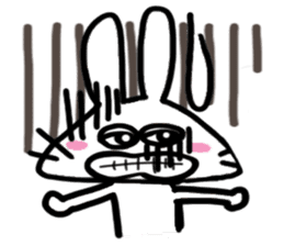 Reaction of a cute rabbit. sticker #11618895