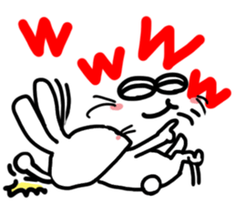 Reaction of a cute rabbit. sticker #11618896