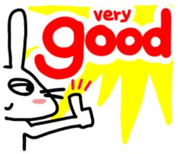 Reaction of a cute rabbit. sticker #11618902