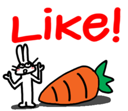 Reaction of a cute rabbit. sticker #11618904
