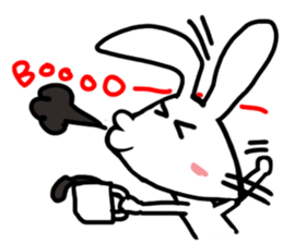 Reaction of a cute rabbit. sticker #11618905