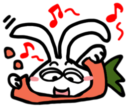 Reaction of a cute rabbit. sticker #11618907