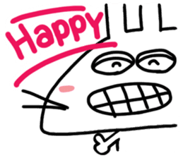 Reaction of a cute rabbit. sticker #11618908