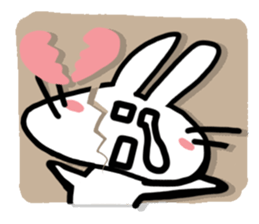Reaction of a cute rabbit. sticker #11618910