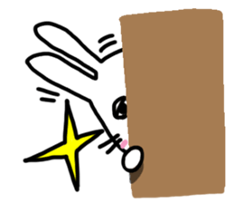 Reaction of a cute rabbit. sticker #11618911