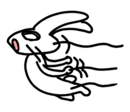 Reaction of a cute rabbit. sticker #11618912