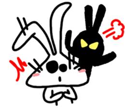 Reaction of a cute rabbit. sticker #11618913