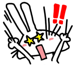 Reaction of a cute rabbit. sticker #11618915