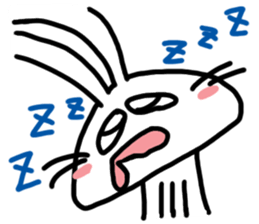Reaction of a cute rabbit. sticker #11618916