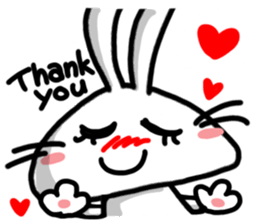 Reaction of a cute rabbit. sticker #11618917