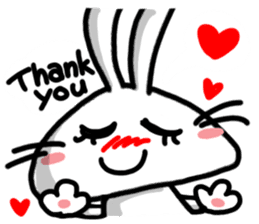 Reaction of a cute rabbit. sticker #11618917