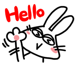 Reaction of a cute rabbit. sticker #11618919