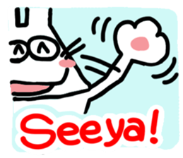 Reaction of a cute rabbit. sticker #11618920