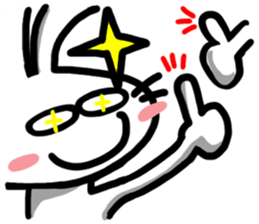Reaction of a cute rabbit. sticker #11618921