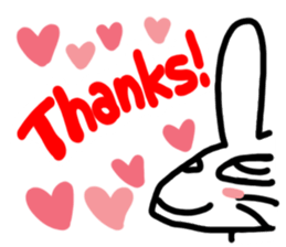 Reaction of a cute rabbit. sticker #11618922