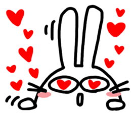 Reaction of a cute rabbit. sticker #11618923