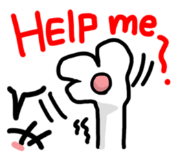 Reaction of a cute rabbit. sticker #11618926