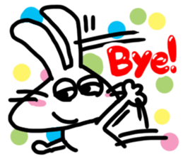 Reaction of a cute rabbit. sticker #11618927