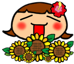 Summer Greeting of the big character sticker #11619251