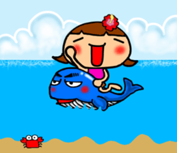 Summer Greeting of the big character sticker #11619273