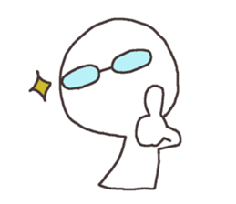 Sticker for the people of glasses2 sticker #11619612