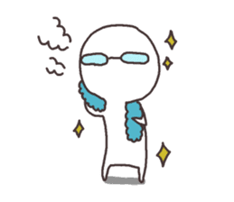 Sticker for the people of glasses2 sticker #11619619