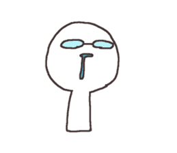 Sticker for the people of glasses2 sticker #11619622