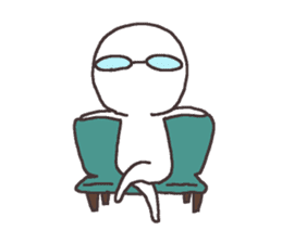 Sticker for the people of glasses2 sticker #11619623